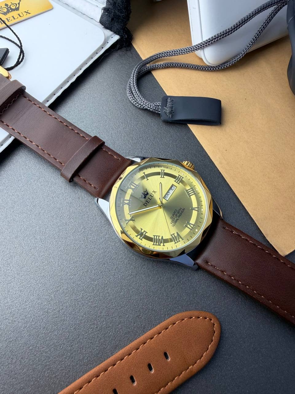 Delux Leather Watch