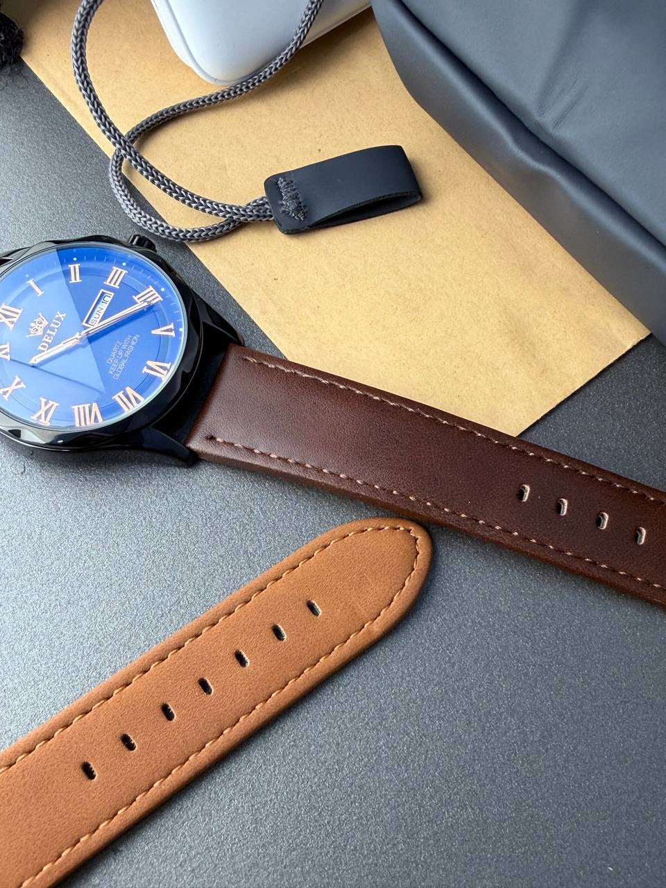 Delux Leather Watch