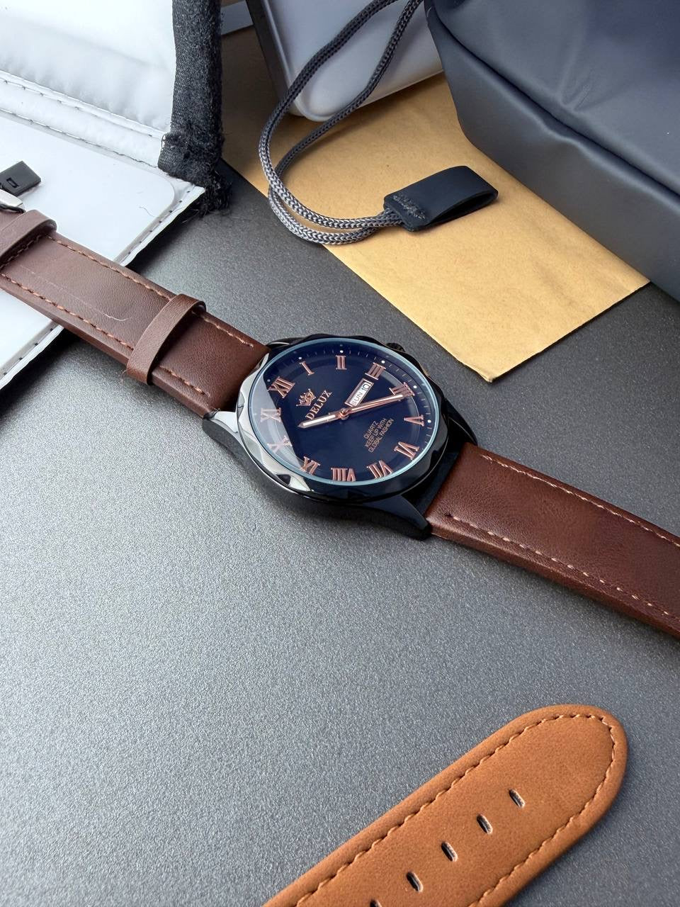 Delux Leather Watch